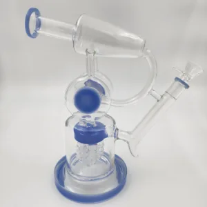 circle hub glass bong recycle chamber perc tree 1