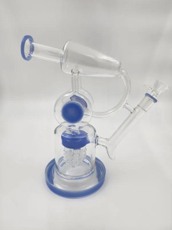 circle hub glass bong recycle chamber perc tree 1