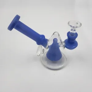 glass bong dab rig percolator clear blue