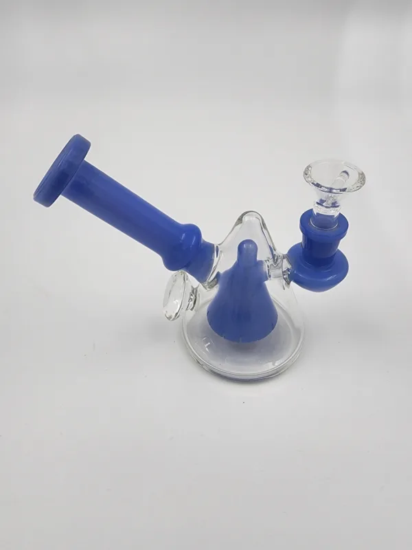 glass bong dab rig percolator clear blue