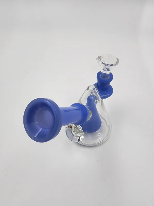 glass bong dab rig percolator clear blue 2 scaled