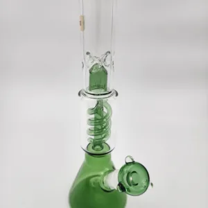 glass bong spirale chamber tree perc clear green 2 scaled