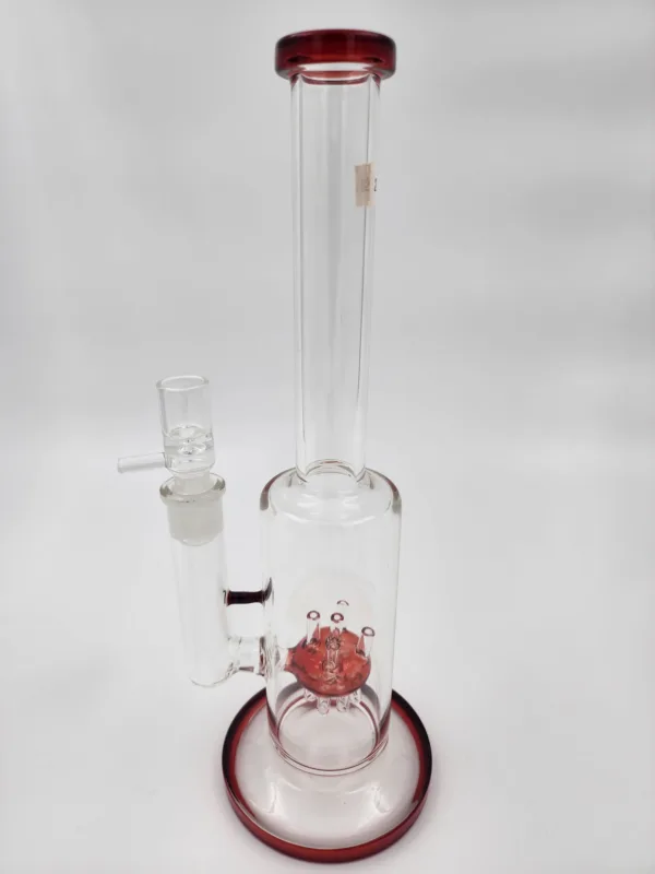 glass bong tree perc clear red 1 scaled