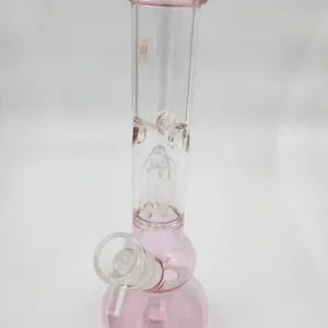 glass bong tree percs recycler dab rig clear pink 1 scaled