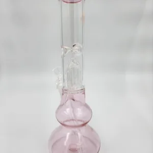 glass bong tree percs recycler dab rig clear pink 2 scaled