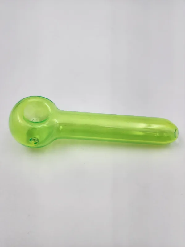 glass spoon pipe straight green