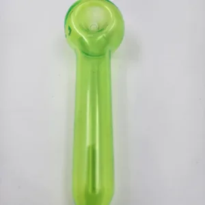 glass spoon pipe straight green 2