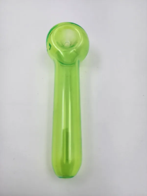 glass spoon pipe straight green 2