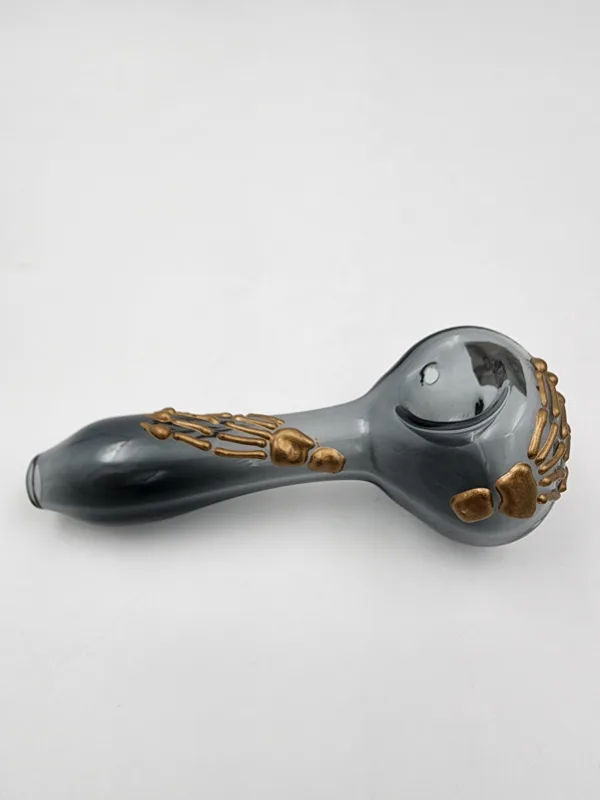 handblown glass pipe bones colored black 1 scaled