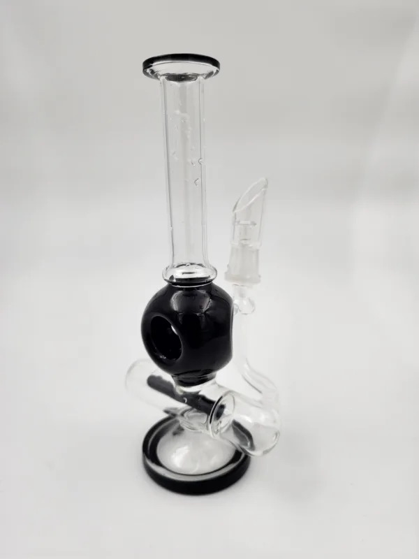 swissball inline percolator glass dab rig clear black 1 scaled