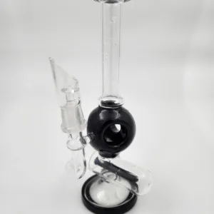 swissball inline percolator glass dab rig clear black 2 scaled