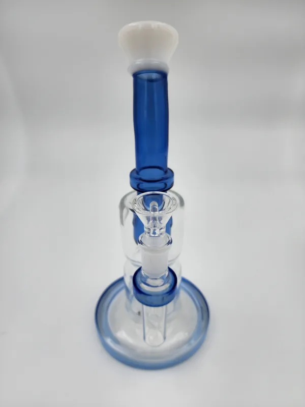 thick glass blue bong with percolator 2 scaled